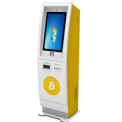 เครื่องชำระเงิน Bitcoin ขนาด 21.5 นิ้ว Crypto Coin Atm พร้อมโครงเหล็กป้องกันกรด