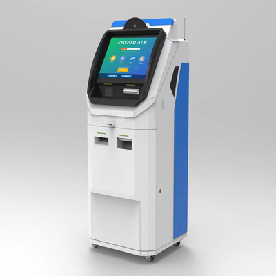 หน้าจอสัมผัสขนาด 21.5 นิ้ว 10 จุด Bitcoin ATM Kiosk เงินสดไปยัง Crypto ATM