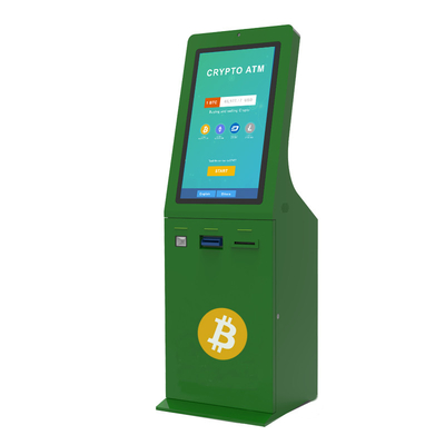 บริการตนเอง 32 นิ้ว ซื้อและขาย Bitcoin ATM Kiosk แลกเปลี่ยนเงินสด BTM Machine