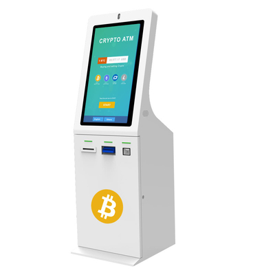 บริการตนเอง 32 นิ้ว ซื้อและขาย Bitcoin ATM Kiosk แลกเปลี่ยนเงินสด BTM Machine