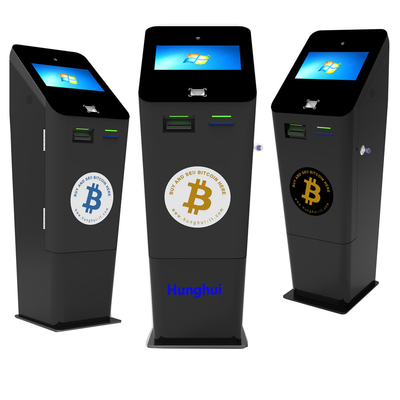 เงินสด Hunghui เงินสดออก Crypto ATM เครื่อง Black Bitcoin Teller Machine