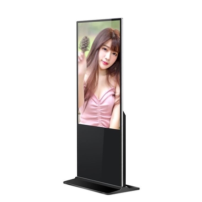 หน้าจอแสดงผลโฆษณา LCD ขนาด 32-65 นิ้วป้ายดิจิตอลยืนฟรี 300cd / m2